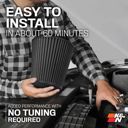 Cold Air Intake System: High-Flow Cotton Filter