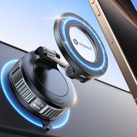 Magnetic Car Phone Mount with Strong Suction 360° Adjustable Holder