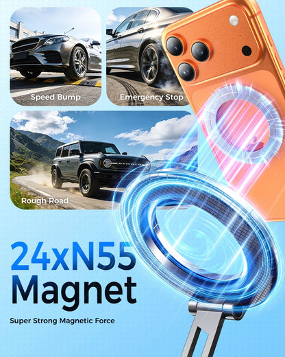 360° Magnetic Phone Mount with Strong Suction Adjustable Swivel Holder